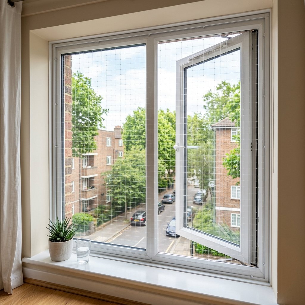 Window Pigeon Net Installation – Allows Air Flow